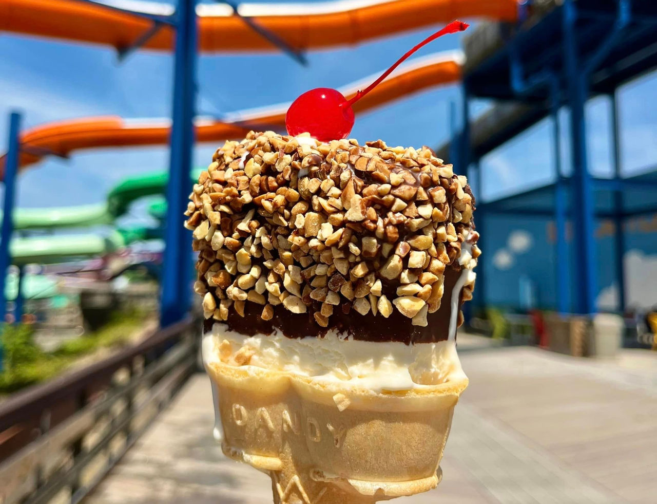 Vanilla ice cream cone